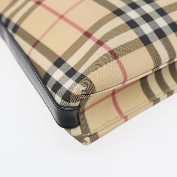 BURBERRY Nova Check Shoulder Bag PVC Beige Auth 88400 - Picture 15 of 16
